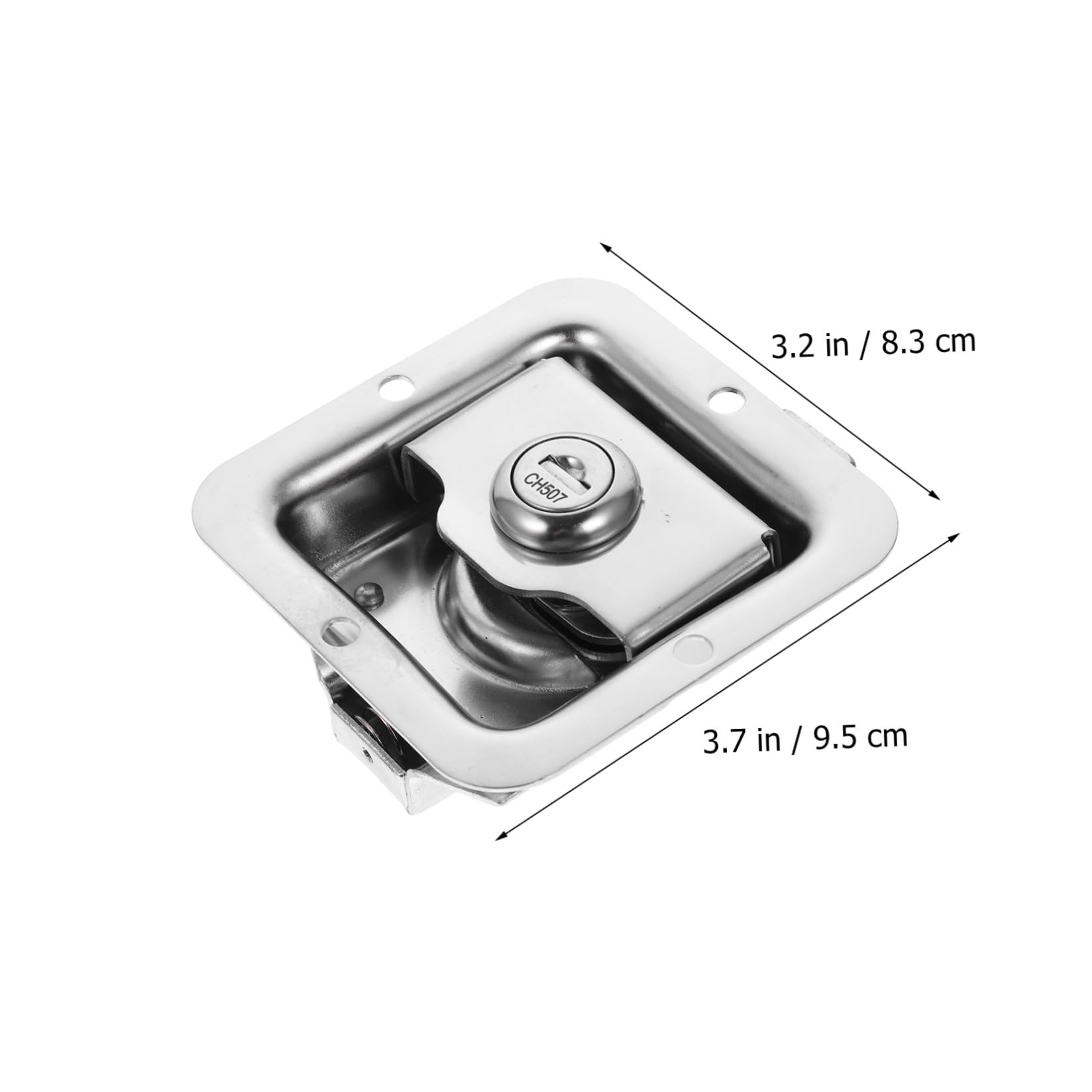 Cerradura de Placa de Acero Inoxidable para Autocaravana, 1 Juego