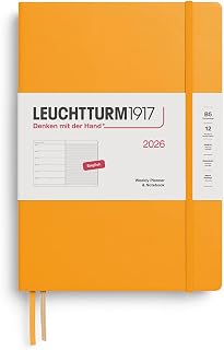 LEUCHTTURM1917 372645 Wochenkalender & Notizbuch Composition (B5) 2026, Rising Sun, Englisch