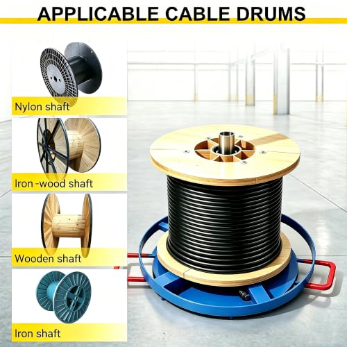 Tocadiscos de cable para tambor y desbobinador industrial resistente de Φ22.8 pulgadas 8