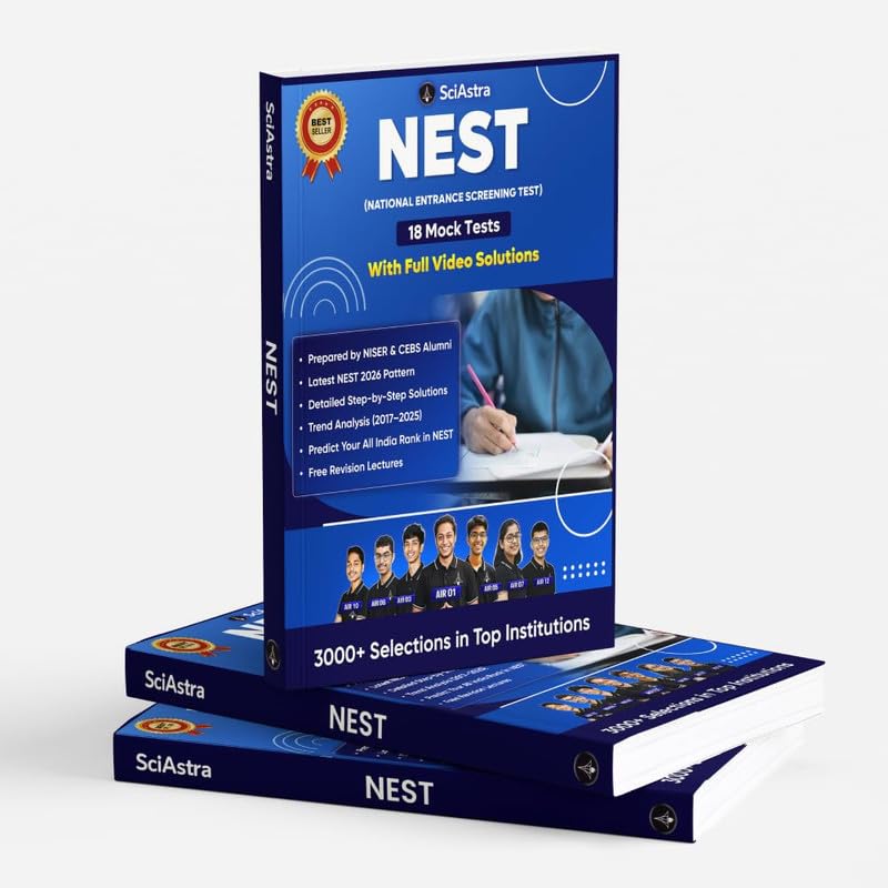 Image of SciAstra NEST Mock Test Book 2026 | NISER NEST 2026 Preparation Book | PYQ & Question Bank | Exam Pattern | Full Length Tests | Chapterwise Practice Sets | Detailed Video Solutions