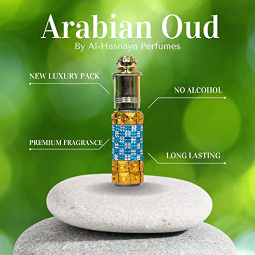 Arabian Oud Unisex Cologne Perfume Essential Oil Roll-On Attar (Limited Edition) 6Ml Alcohol Free Natural Sweet Oud Perfumes Fragrance | Long Lasting Attar | Gifts For Men Women | (Arabian Oud) #TOP1