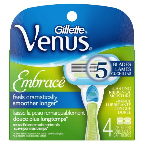 Gillette Venus Embrace Women's Razor Blade Refills, 4 Count x 3 Pack