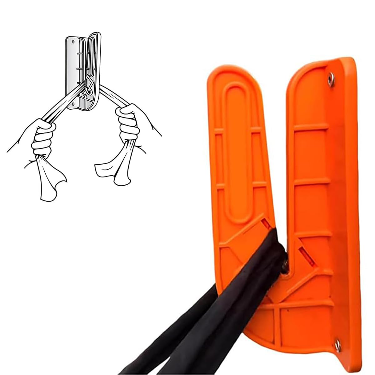 Serplex® Space-Saving Durable Wall-Mounted Fabric Cutter for Precision Cutting Rag Cutter for Workshops, DIY Crafts & Fabric Recycling Orange Heavy-Duty, Ergonomic & Versatile Design-image-15