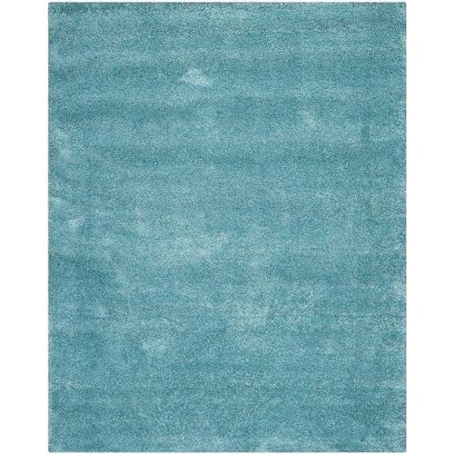 Image of Sky Microfiber Plush Shaggy Carpet 7x7 Feet Square Designed with Soft Dense Fibers, Anti Skid Backing and Handwoven Comfort for Bedrooms, Living Rooms and Home Spaces