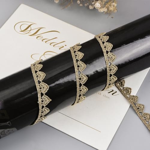 URROMA Gold Heart Lace Trim - Image 4