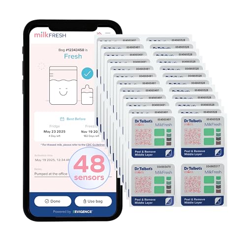 Image of Dr. Talbot's Mom MilkFresh Breastmilk Freshness Sensors - Pairs with App to Monitor Time and Temperature - 48 Count