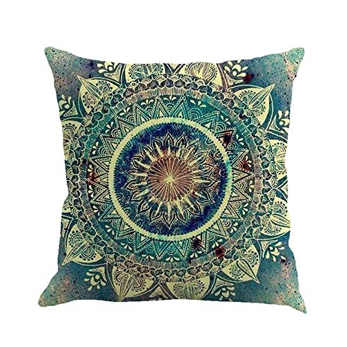 Gspirit 4 Stück Kissenbezug Indische Hippie Böhmischen Mandala Blume Dekorative Kissenhülle Baumwolle Leinen Werfen Sie… – Bild 4