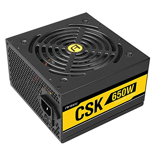 Antec Bronze Power Supply, CSK 650W 80+ Bronze Certified PSU, Continuous Power with 120mm Silent Cooling Fan, ATX 12V 2.31 / EPS 12V, Bronze Power Supply