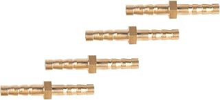 Tubo de púas de latón Montaje de manguera Reductor de cola Tapón reductor Grifo Junta de acoplamiento de riego Conector 4-4mm 4 piezas