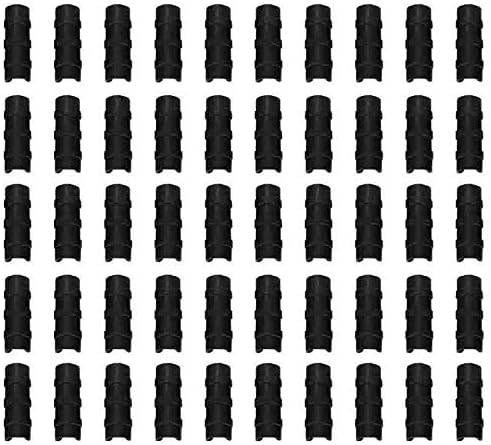 Qezodsx 50PCS Black Greenhouse Plastic Film Frame Pipe Tube and Film Clip Clamp Connector Kit Garden Tool 20mm