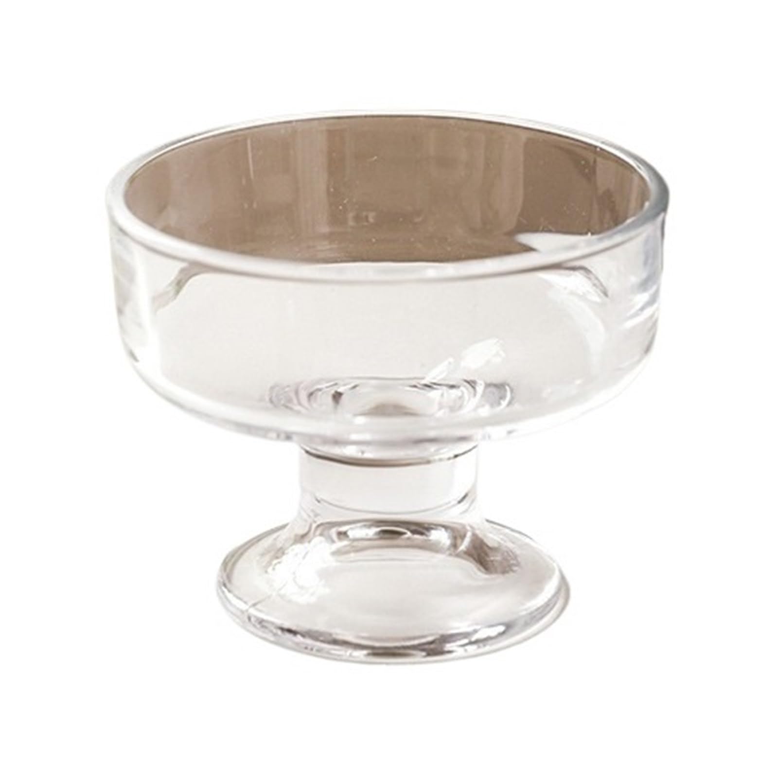 2 pz 280 ml Bicchieri di Vetro for Gelato Spessa Trasparente Tazza Alta Ciotole da Dessert for Frappè Insalate Frutta Snack Per Dessert(Clear)