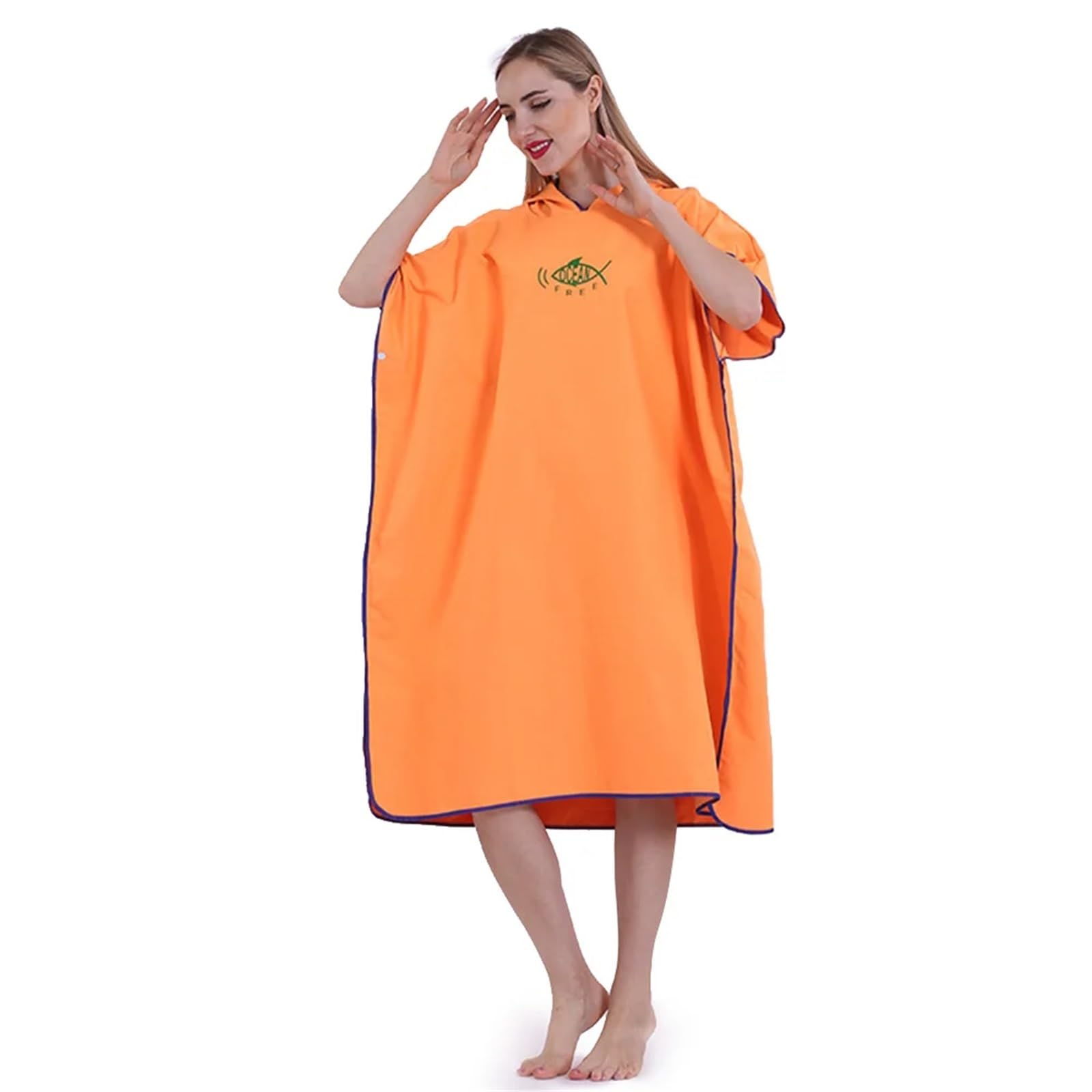 Albornoz de Playa Poncho de Surf, Toalla cambiante, Capucha, Manta Playa Microfibra, baño, Traje Neopreno for natación for Adultos(Pink)