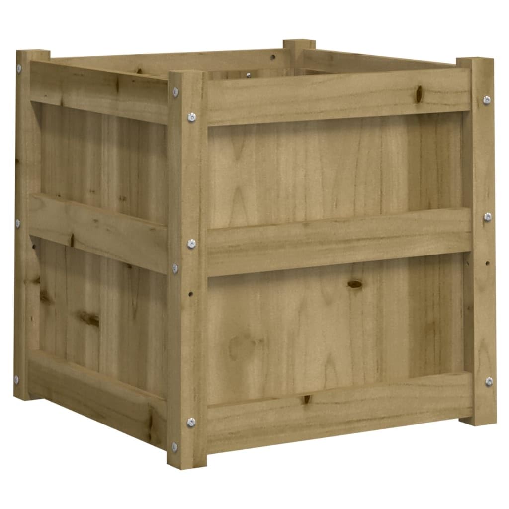 Jardinière en bois de pin massif 50x50 pour sublimer votre balcon ou votre terrasse