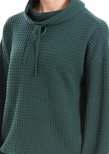 Image of Max Studio womens Max Studio Women's Cowl Neck Long Sleeve Waffle Knit PulloverKnit Top