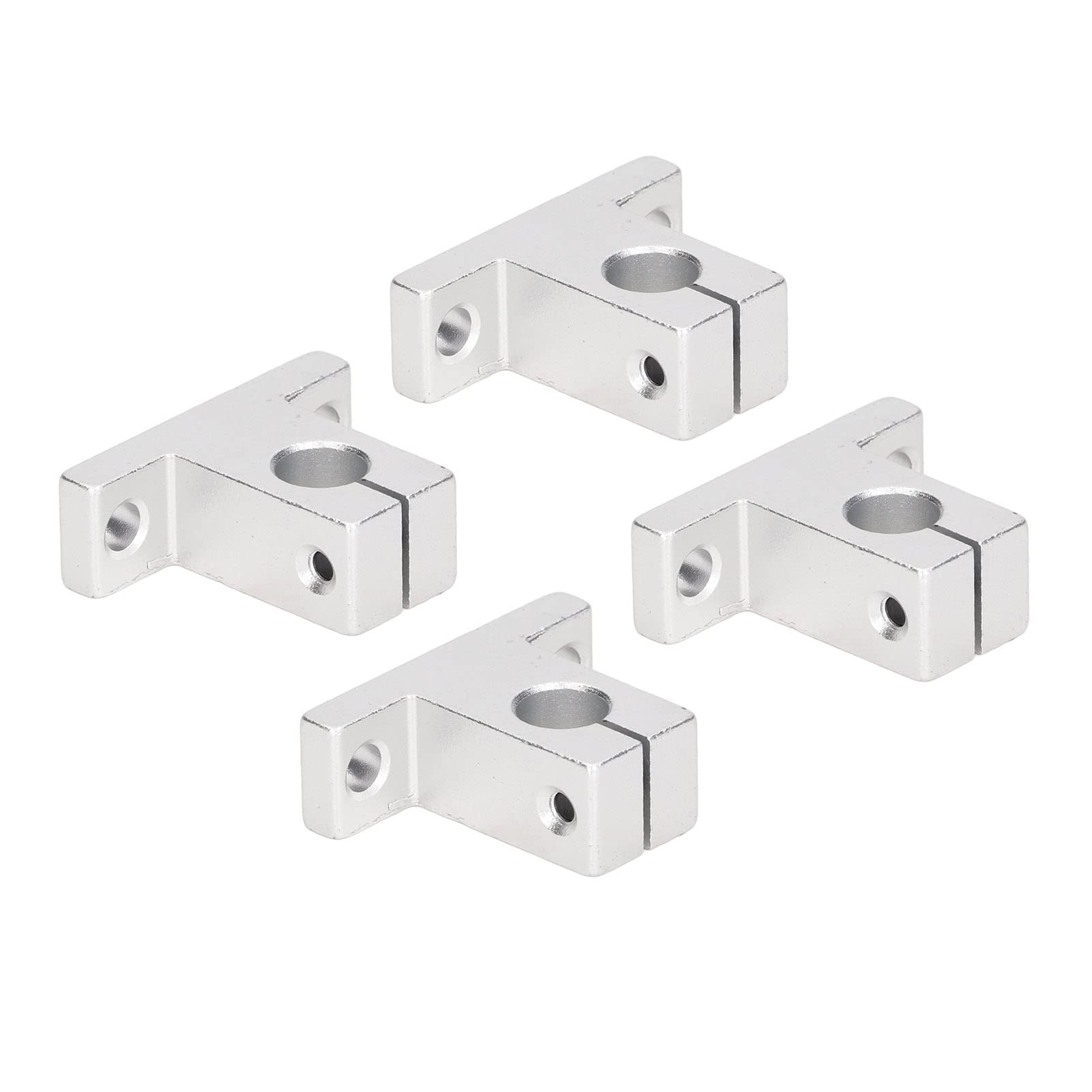 4Pcs Linear Motion Rail Clamping Guide Support, Linear Motion Rail Clamping Rod Aluminum Guide Support Bracket for 10mm Dia Drive Shaft SK10,for Electronic Equipment Guide Rod Pillar