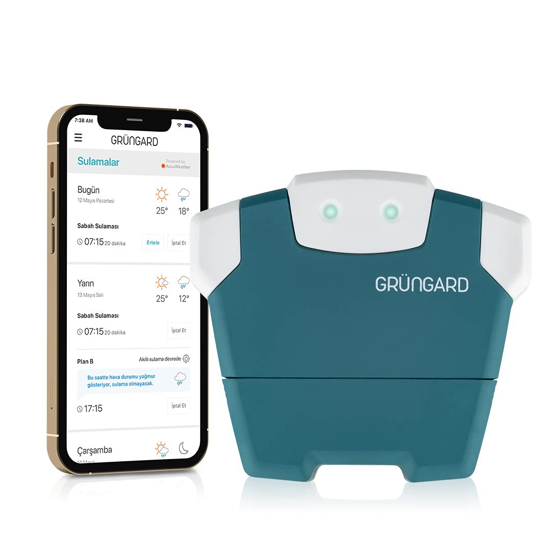 Grüngard Akıllı Sulama Asistanı, 8 Bölge Kontrol, Wi-Fi Bahçe Sulama Bilgisayarı, 24V AC Elektrikli Vana Kontrol