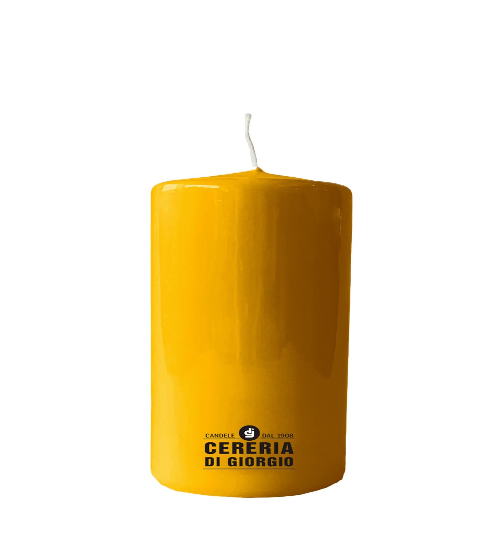 Vela diámetro 7 cm altura 10 cm - Mostaza