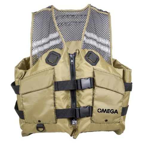 Flowt 40626-L/XL Mesh Fishing Adult Life Vest Type III PFD, Tan Large/Extra Large Cover