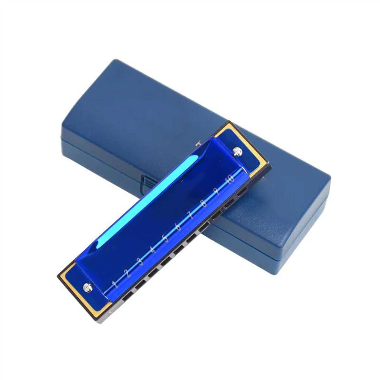 Armonica Chiave C 10 fori ance blu squisito diatonico blues armonica in bronzo fosforoso
