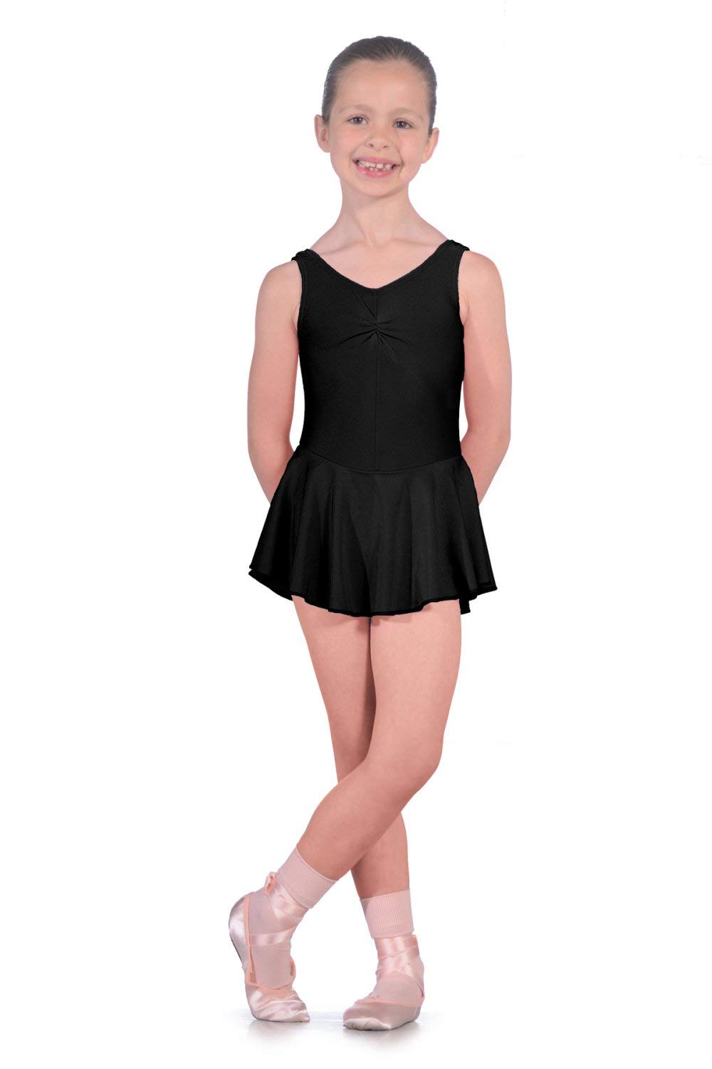 Roch Valley Sleeveless ISTD Junior Lycra Leotard With Skirt, Black, 9-10 Years - Image 2