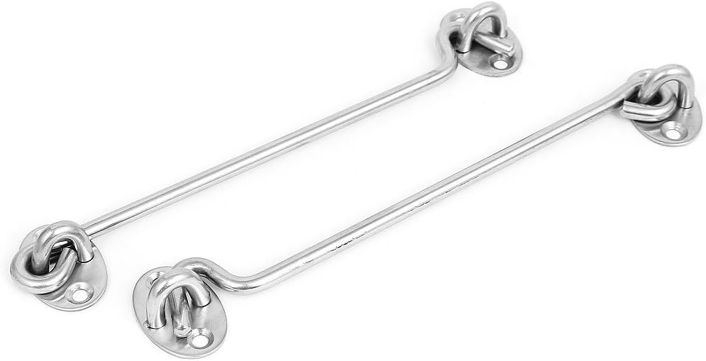 Door Window Bolt Latch Stainless Steel Catch Eye Cabin Hook 8" Long 5pcs (d926aee6cee76a853d1dcfc0039fd6f1)