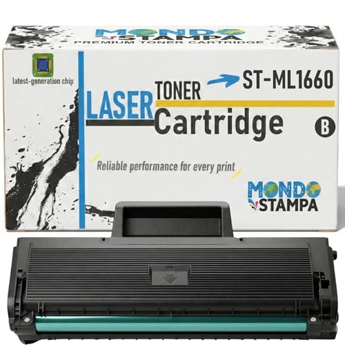 Mondo Stampa Tóner compatible para Samsung MLT D1042S ST ML1660 negro – Rendimiento 1500 páginas – para impresoras ML 1660 ML 1665 ML 1670 ML 1860 ML 1865 SCX 3200 SCX 3205