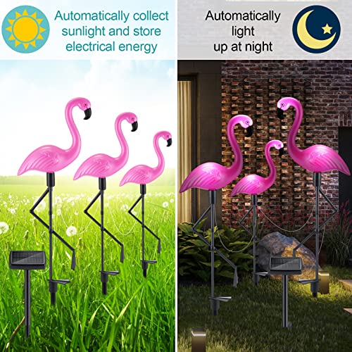 9 Packs Pink Flamingo Solar Outdoor Light Decoration Ip55 Waterproof Flamingo Solar Stake Lights Led Solar Powered Pathway Lights For Garden Yard Patio Lawn Walkway Driveway (54 Cm/ 21 Inch) #TOP5