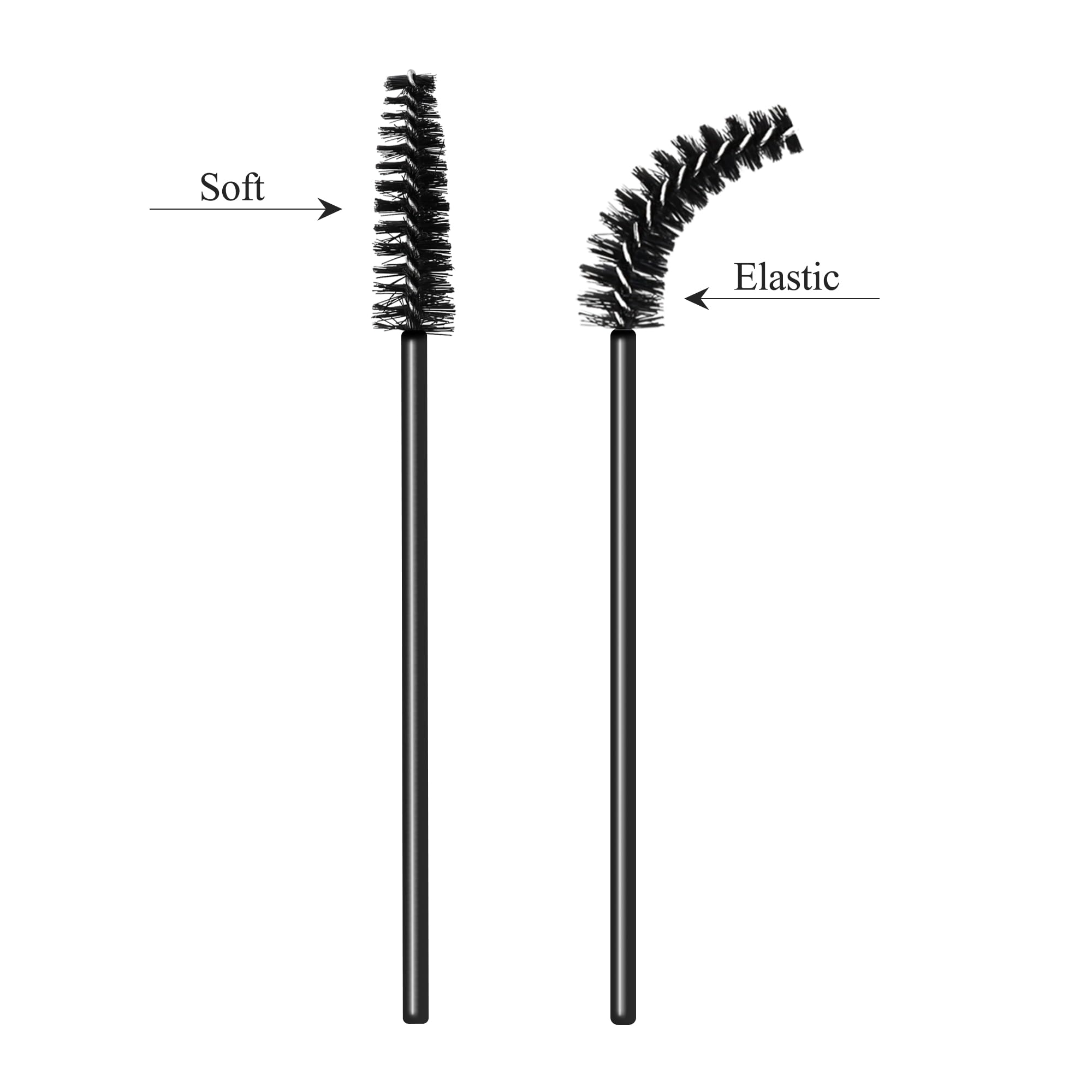 200 Pcs Brosse Cils Réutilisable et Lavable Goupillon Cils Micro Brosse pour Maquillage Extension Cil