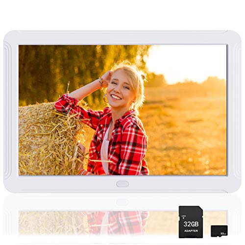 MELCAM - Marco de fotos digital con sensor, blanco, P801+32Go