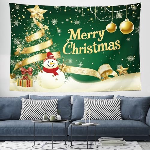 Sapin de Noël vert 3D tapisserie murale tissu Joyeux Noël