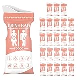 yorpyep Disposable Urine Bags, 24 PCS 800 ML Anti-odor and Anti-leakage Sealed Emergency Vomit Bag, Fast Water Absorption Unisex Portable Mobile Toilet, for Most Cars Travel Accessories (Pink)