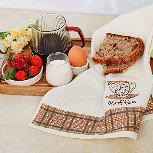 Lavien-Home-Cotton-Kitchen-Towels-Set-of-4-Decorative-Dish-Cloths-Coffee-Embroidered-Coffee-Tea-Towels-16×24-inches Lavien Home Cotton Kitchen Towels Set of 4 Decorative Dish Cloths Coffee Embroidered Coffee Tea Towels 16×24 inches