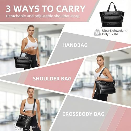 Bolso Tote Grande para Mujer Ligero con Cremallera miniatura 5