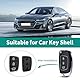 2 Stück Autoschlüssel Tastenfeld, Schlüsselgehäuse Tastenfeld Gummi 3 Tasten Kompatibel mit Hyundai Santa Fe Tucson i40 i30 i20 i10 ix20 ix30 ix25 ix35 Fernbedienung Ersatz Tastenpad