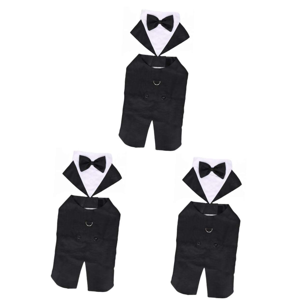 Housoutil 3pezzi Camicia Per Cani Cotone Con Cravatta Tuxedo Elegante Per Matrimoni e Occasioni Speciali Abbigliamento Alla Moda Per Pet Fashion e Cosplay
