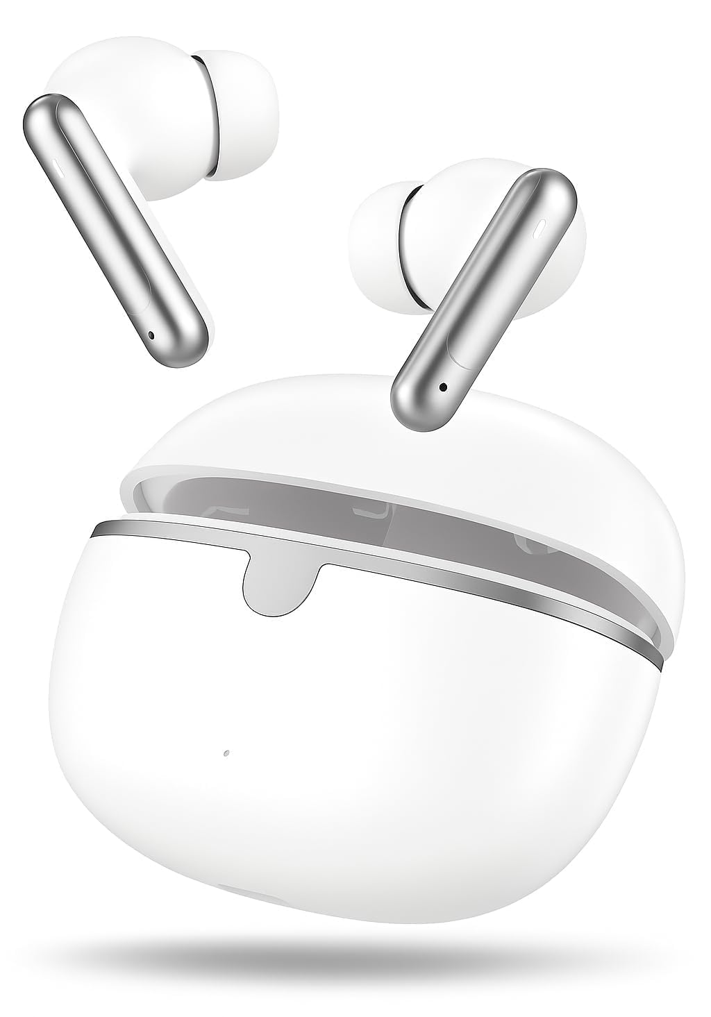 Original Wireless Bluetooth Earbuds for Boat 161 Elite with Built-in Microphone, Premium Audio Quality, Fast Charging Support, Long Playback Time & Bluetooth v5.3 (White) for Smartphones-image-2