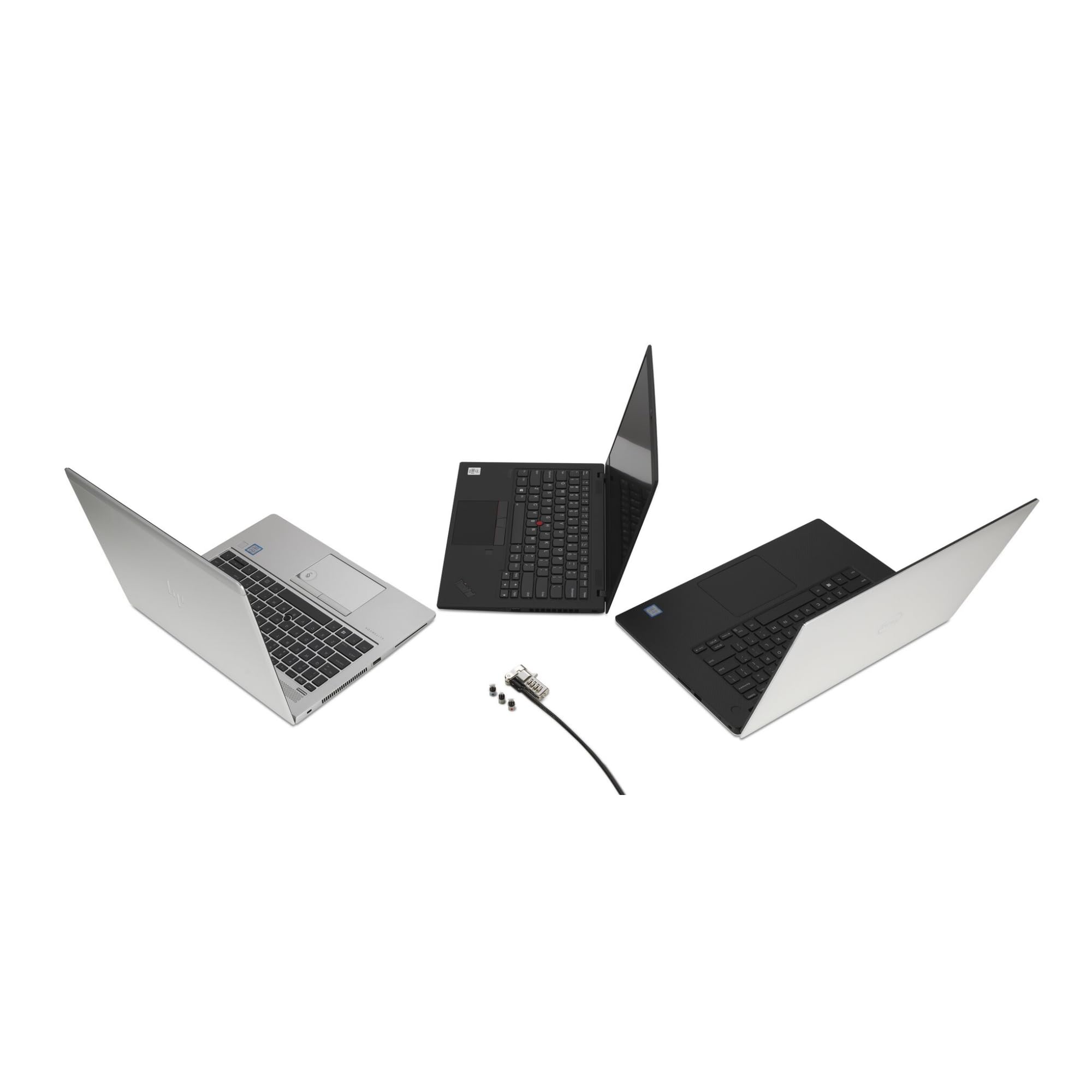 Kensington - Câble de Sécurité à Combinaison Universel 3-en-1 pour Ordinateur Portable, Câble Antivol de 1,8 m en Acier Carbone, K62316WW