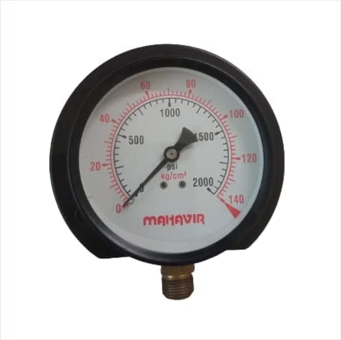 B K JAGAN & CO Pressure Gauge Industrial Heavy Duty, Dial 4" Range 0 to 140 Kg/Cm2 With Dual Scale of 2000 PSI, (B09THF5G13) Amazon Price History, Amazon Price Tracker