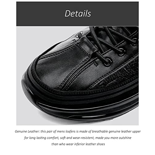 Mens Casual Shoes Leather Lace Up Fashion Sneakers Loafers Walking Shoes for Male2
