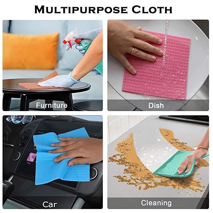 Image of Cleaning Sponge for Kitchen and Home, 22cm x 20cm x 0.5 cm, Pack of 10