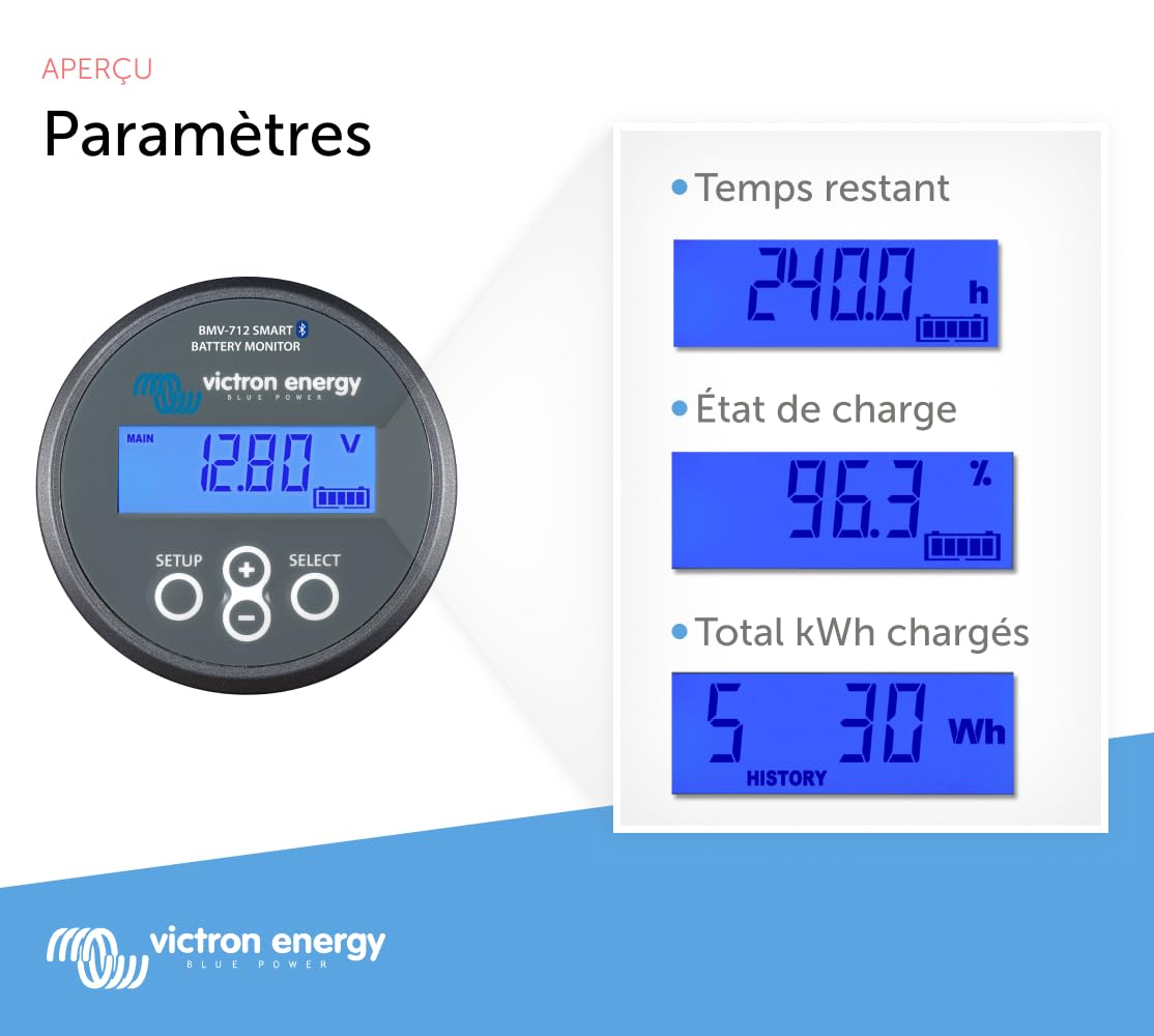 Victron Energy BMV-712 Smart Moniteur de Batterie Gris