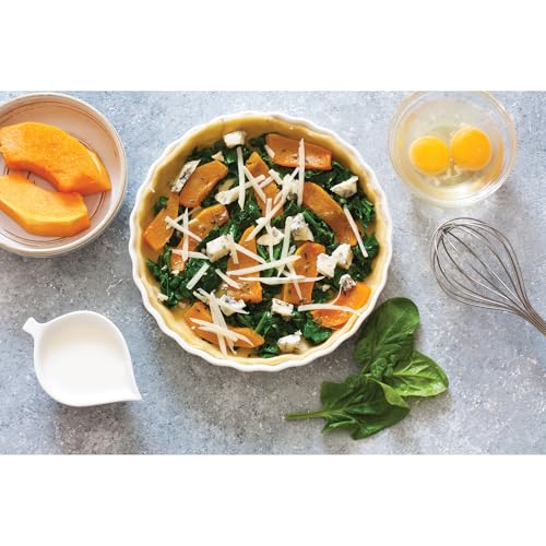 HIC Kitchen Round Quiche Dish, Fine Porcelain, 8-Inch - Thumbnail 4
