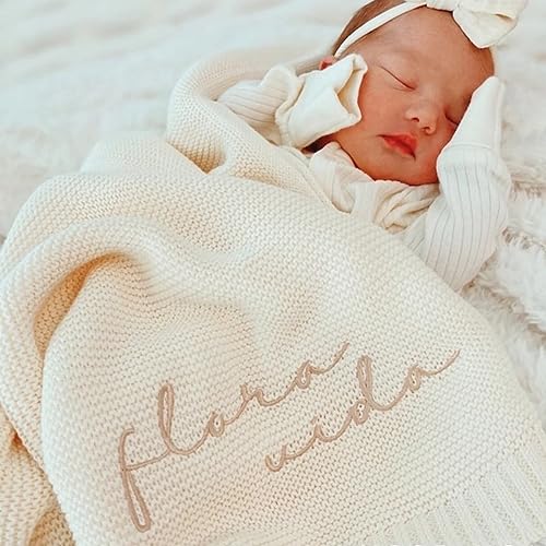 XEL - Couverture Carnet De Santé Bébé Personnalisé,personnalisée Prenom Couverture En Coton Doux Et Respirant,cadeau Personnalisé Pour Nouveau-né,Fille,Garçon,Couvertures,housses Et Assises Pour Poussettes