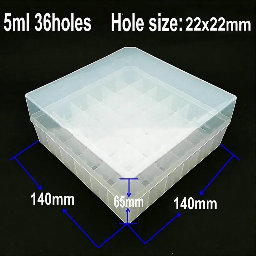 2 pezzi 4 pezzi 5 ml 36 fori scatola for provette in plastica da laboratorio criogenica supporto for provette for esperimenti(4pcs)