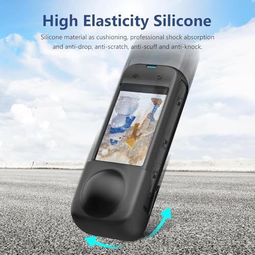 Image of Action Pro Silicone Protective Cover + Lens Cap Compatible with Insta360 X4 Action Camera (Black)
