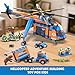 HOGOKIDS City Jungle Adventurer Helicopter Building Set - Forest Animal Rescue Airplane Truck Car Crocodile Brown Bear Wildlife Building Blocks Toy for Kids Boys Ages 8-12Year (1392PCS)