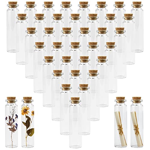 DOUSELLA - 40 botellas pequeñas, transparentes (20 ml, tapón de...