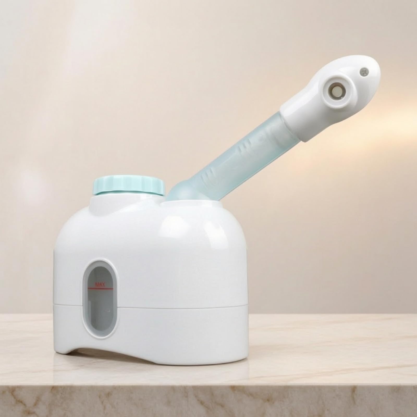 Generic Vaporizzatore Facciale a Vapore Caldo con Umidificatore Ambientale per Preparazione Skincare E Trattamenti Estetici Professionali con Tubo di Erogazione Inclinato E Coperchio Amovibile