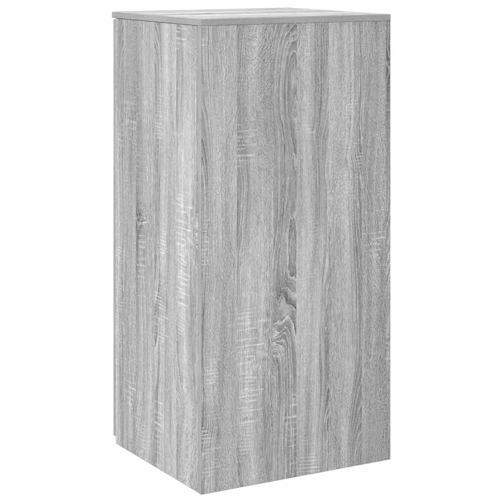 Sonoma - Armadietto portaoggetti grigio 50 x 45 x 103,5 cm, in materiale legno, salvaspazio, con ripiano, per ricevimenti, cantine, balconi e giardino