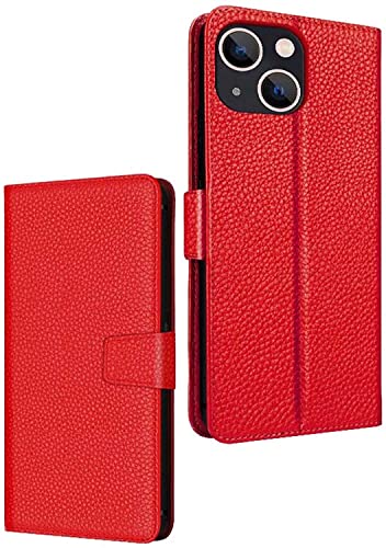 Coque portefeuille iPhone 13 Mini antichoc rouge pour éviter les rayures